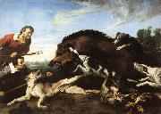 Frans Snyders Wild Boar Hunt oil painting